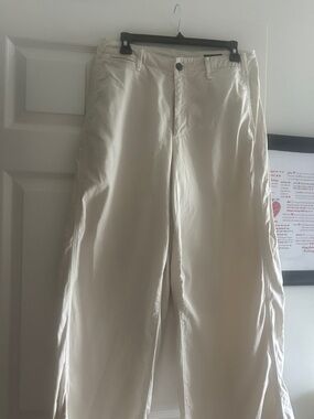 rag & bone Cream Wide-Leg Cotton Trousers